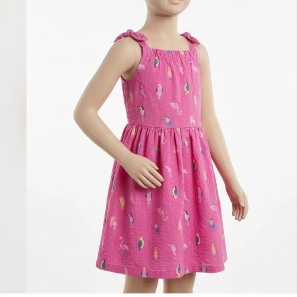 Carter's Vibrant Pink Dress with Bird Pattern